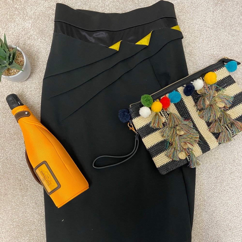 Donna Karan pencil skirt with mix materials Size 12